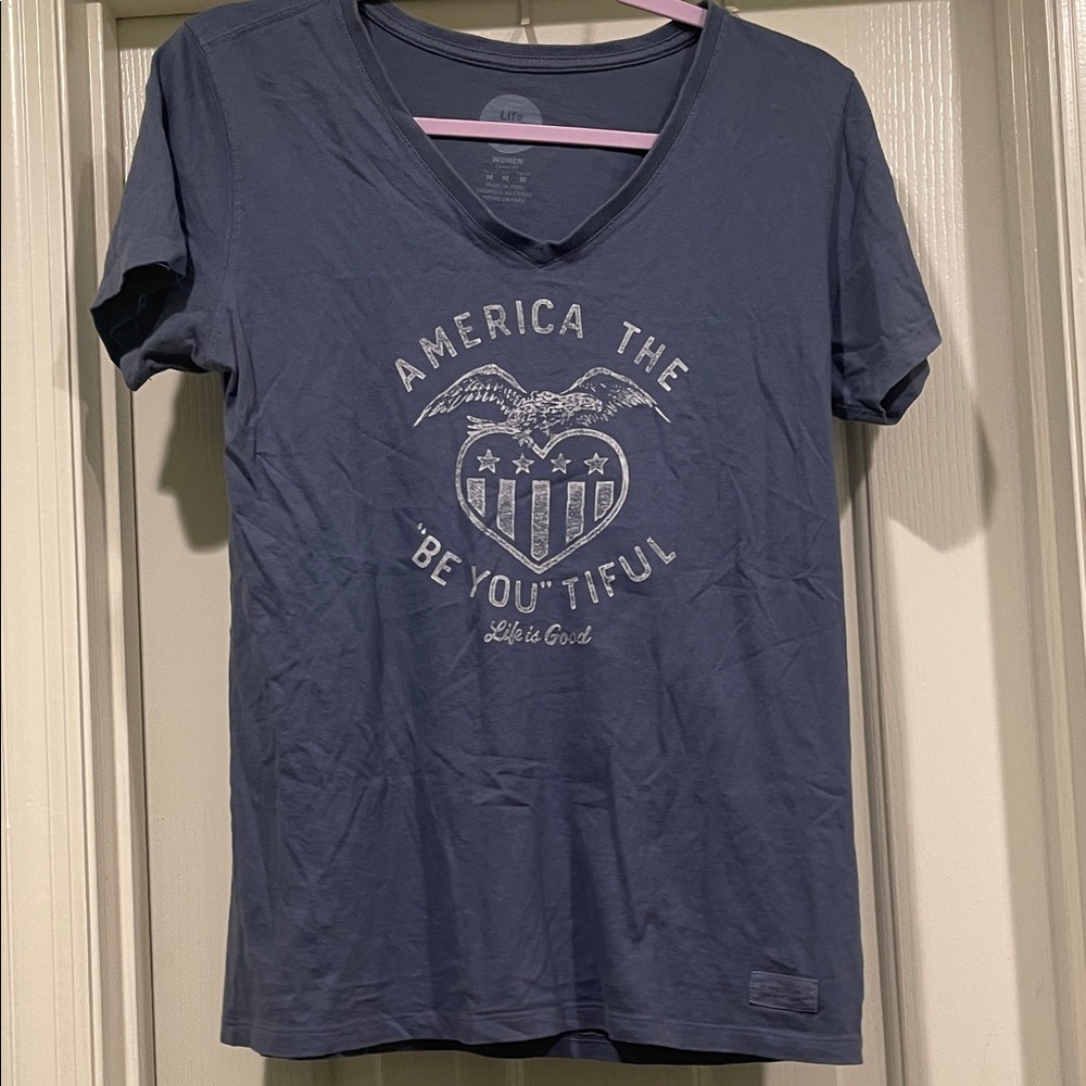 Life Is Good Women's Navy Graphic Tee
